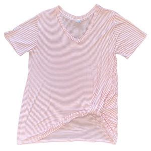 5/$15 Magic Fit Pink Stripe Top XL